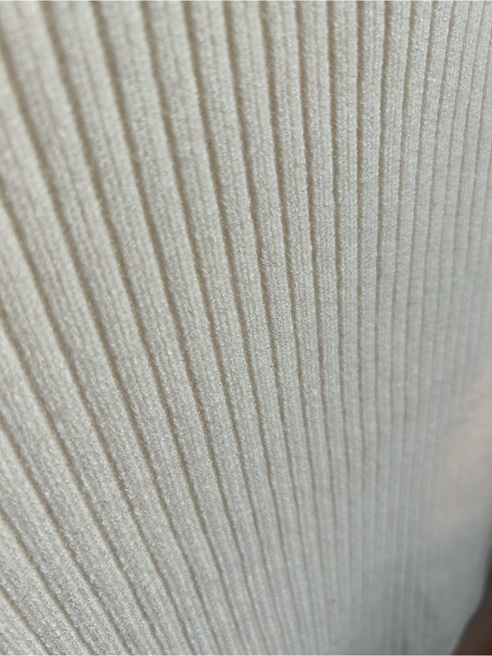 Off-Shoulder Ribbed Knit Sweater - Cream - Picture 5 of 9